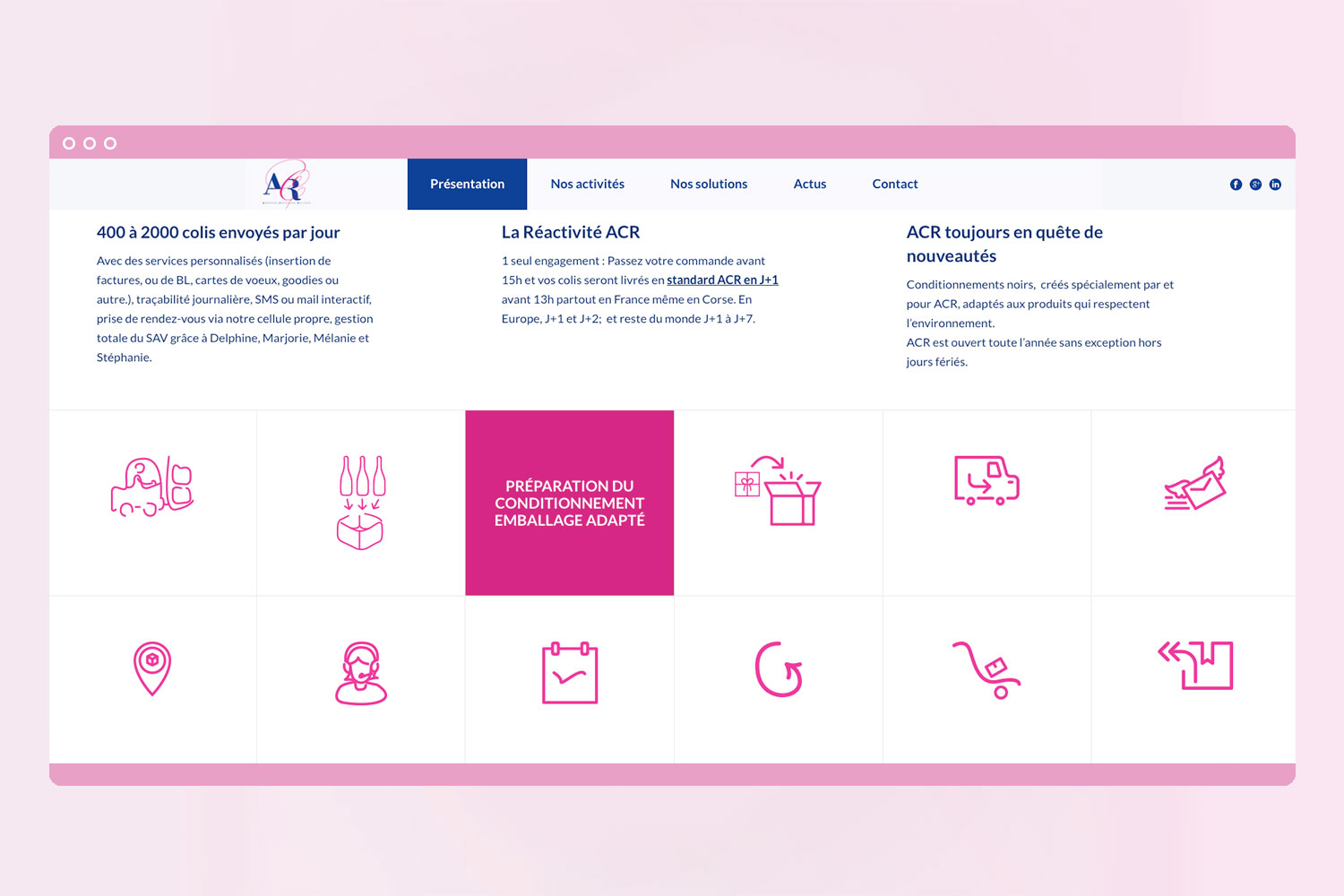 pageweb2-acr Page web refonte du site Ardennes Copacking Routage