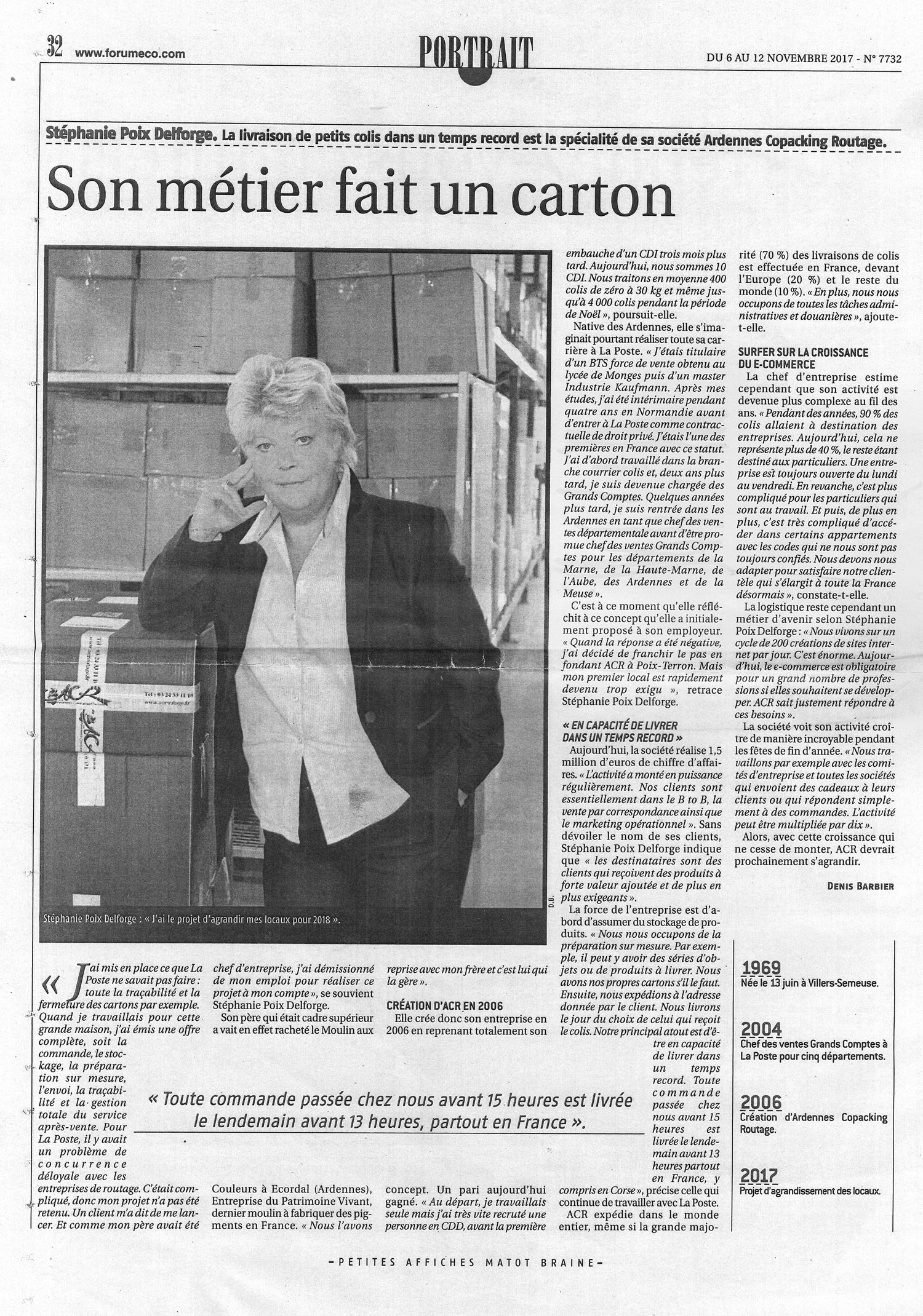Forum Eco - Son métier fait un carton